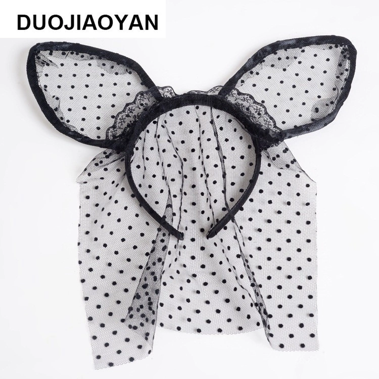 セクシードット柄バニーヘッドドレス